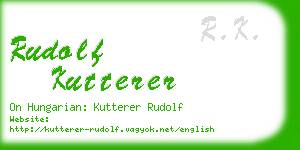 rudolf kutterer business card